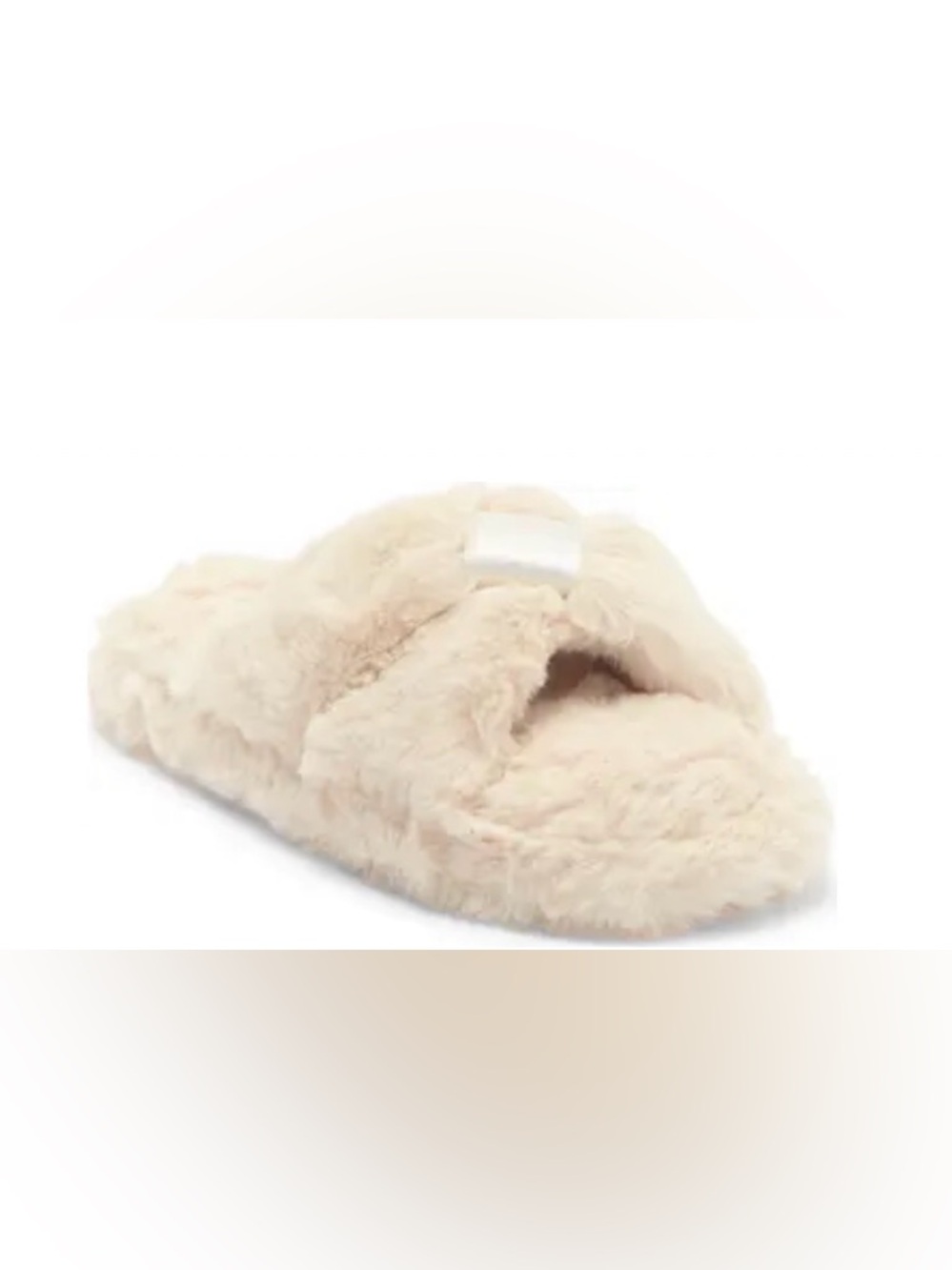 Honeydew Intimates Plush Bow Slippers in Beige